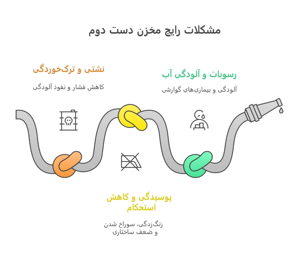 معایب رایج خرید مخزن آب دست دوم