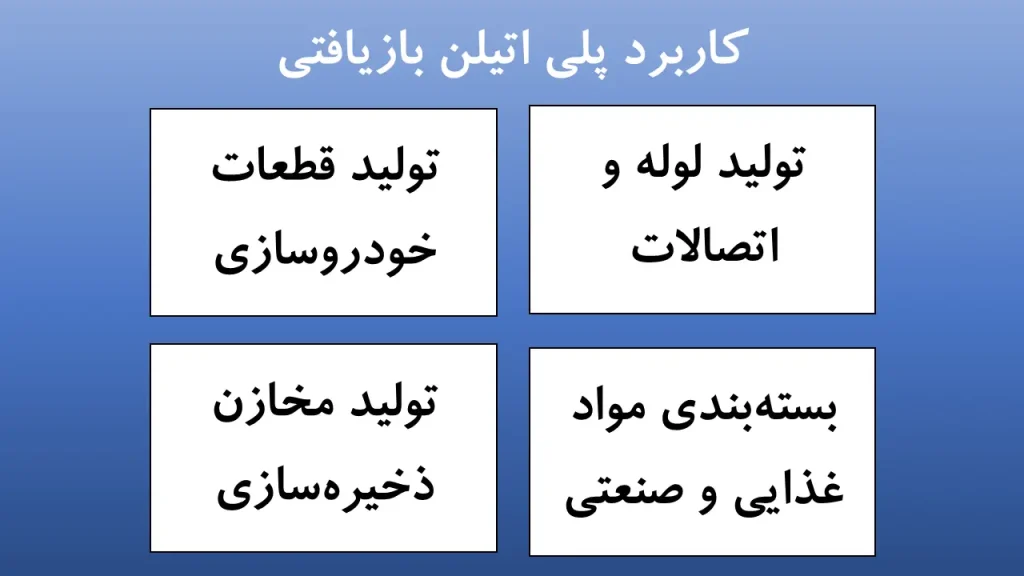 کاربرد پلی اتیلن بازیافتی